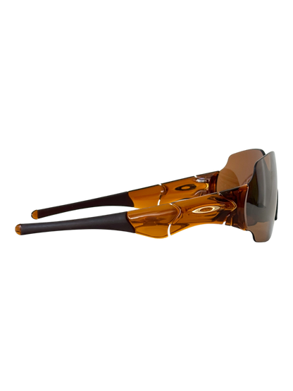 2004 Oakley New Zero L Rootbeer / Gold Iridium Sunglasses