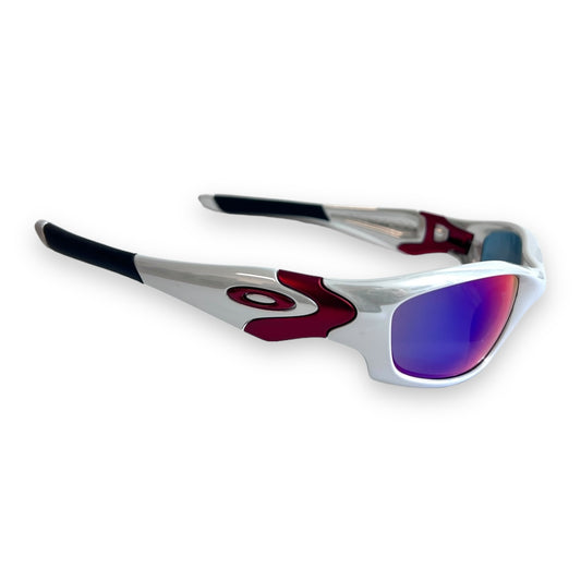 Oakley Straight jacket white chrome red iridium sunglasses