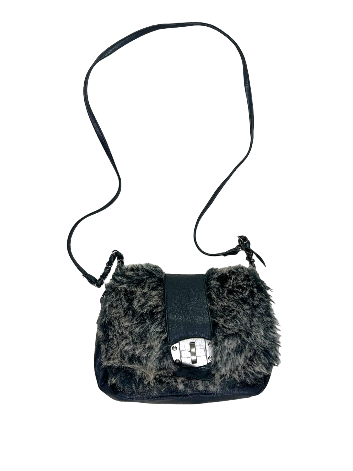 00's furry shoulder bag