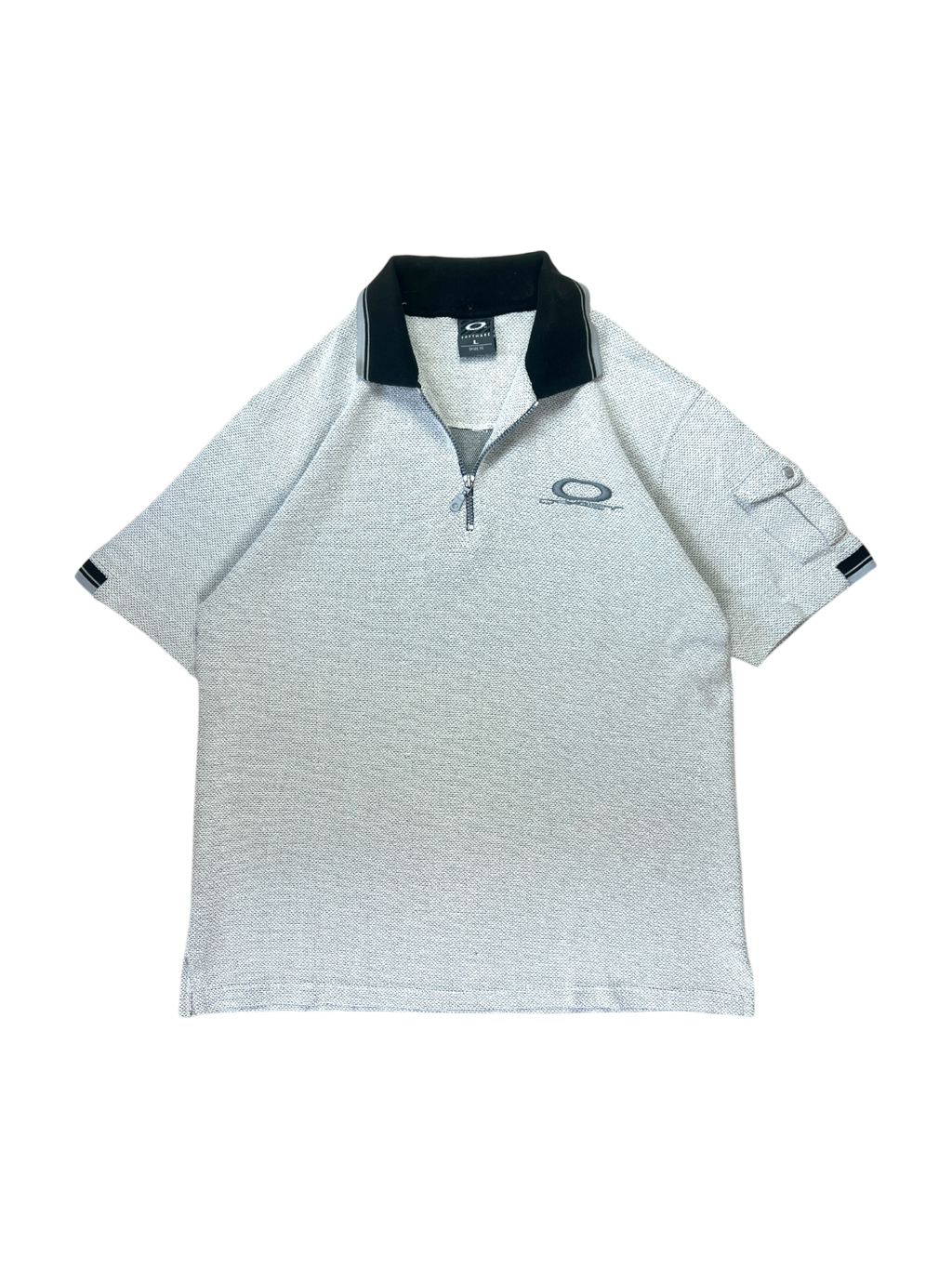 90's Oakley Software Quarter Zip Embroidered Polo