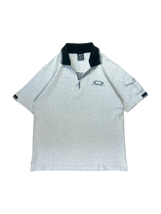 90's Oakley Software Quarter Zip Embroidered Polo