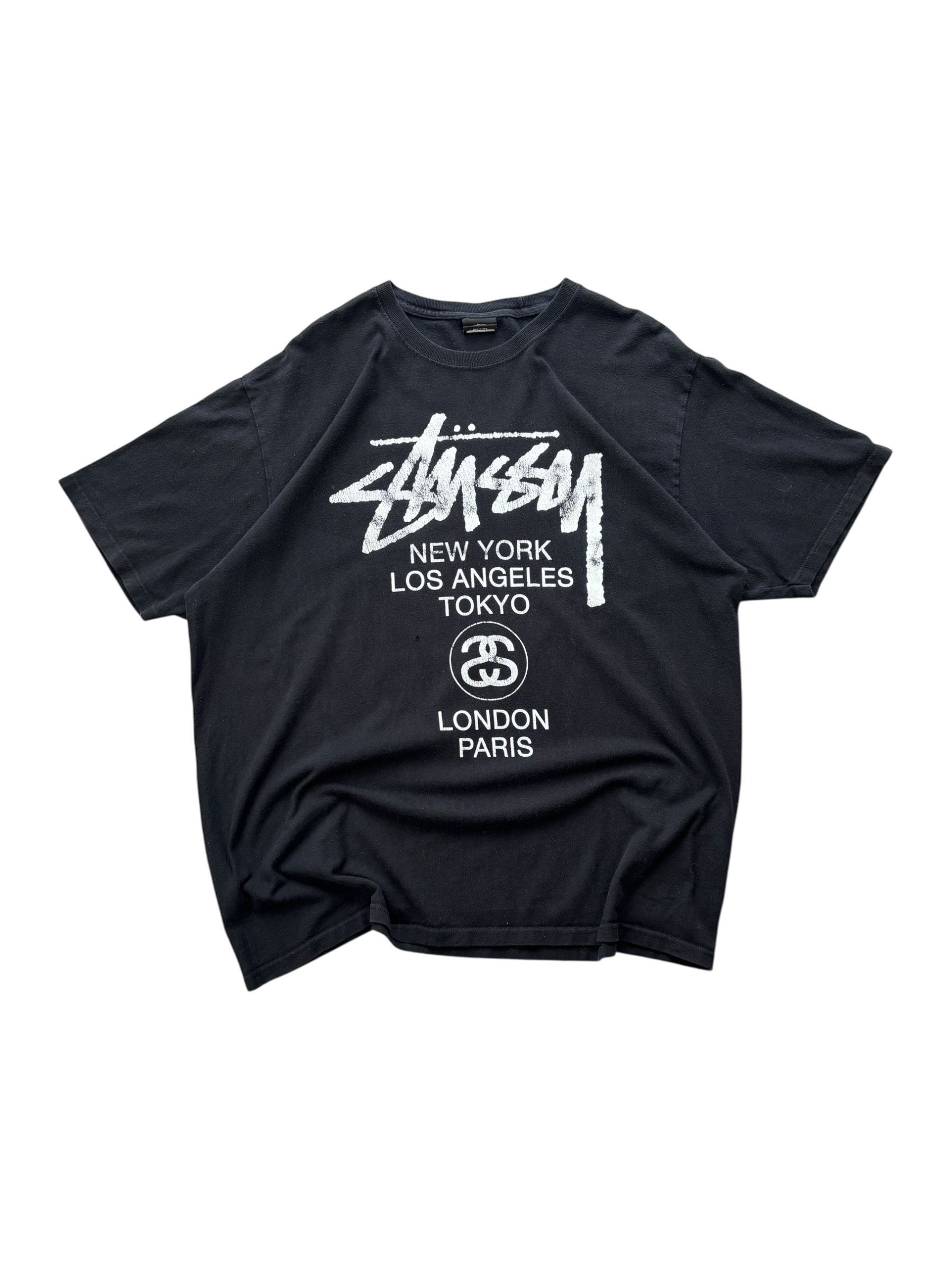 Stussy World Tour Black Tee