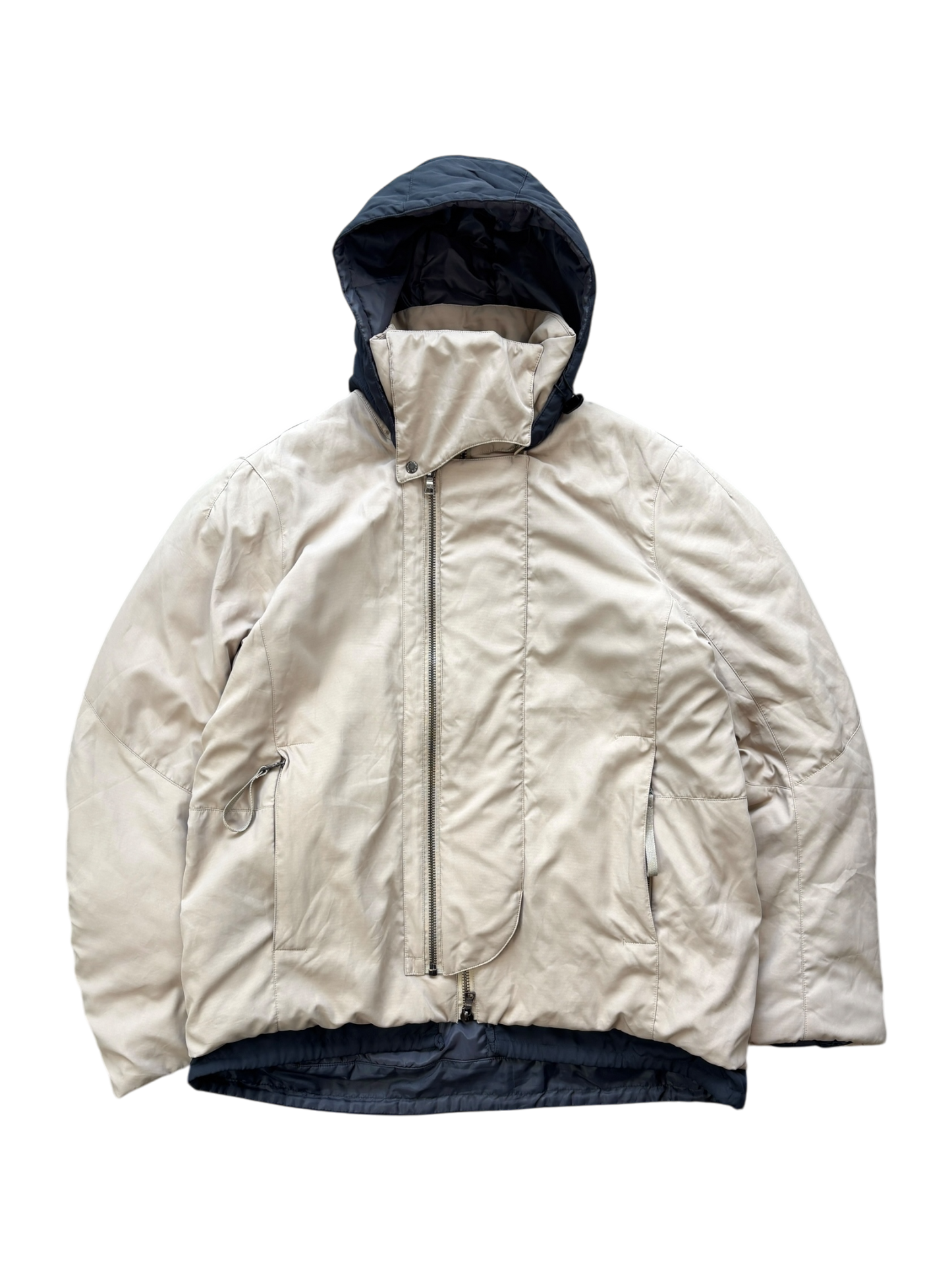 PRADA 00’s AstroJacket Y2K シルバー ブルゾン 00S PRADA SPORT GORE-TEX PADDED DOUBLE ZIPPER JACKET – 16.88