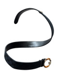 GUCCI MONOGRAM EBONY BAMBOO BELT