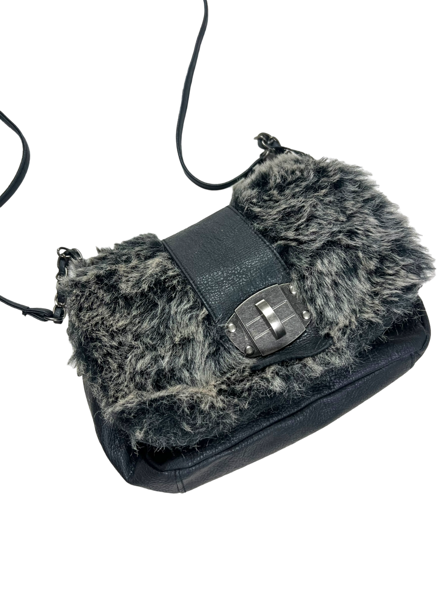 00's furry shoulder bag