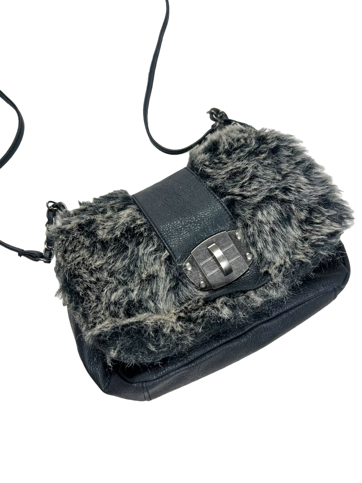 00's furry shoulder bag