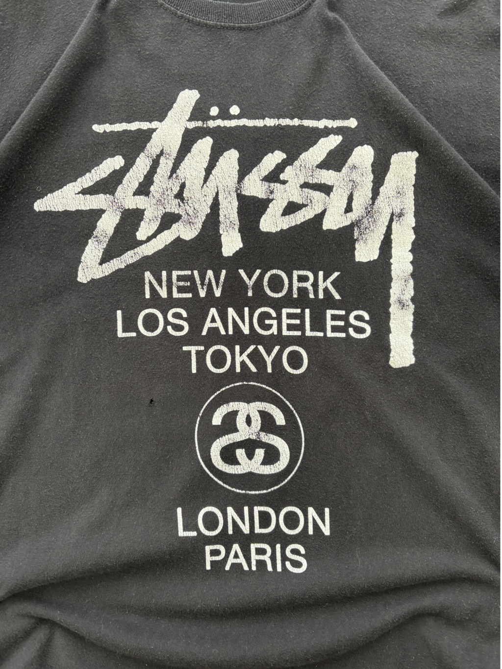 Stussy World Tour Black Tee
