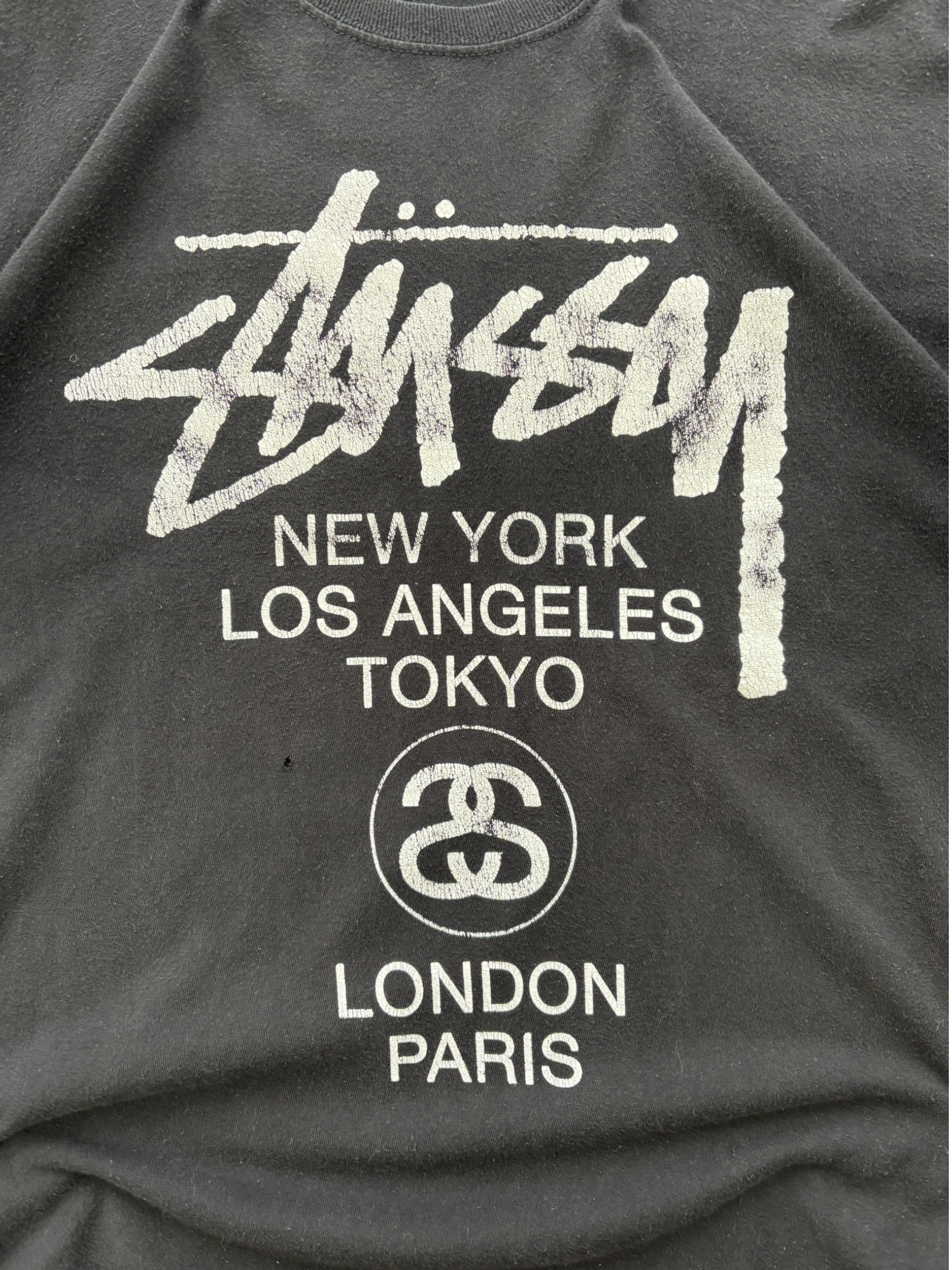 Stussy World Tour Black Tee