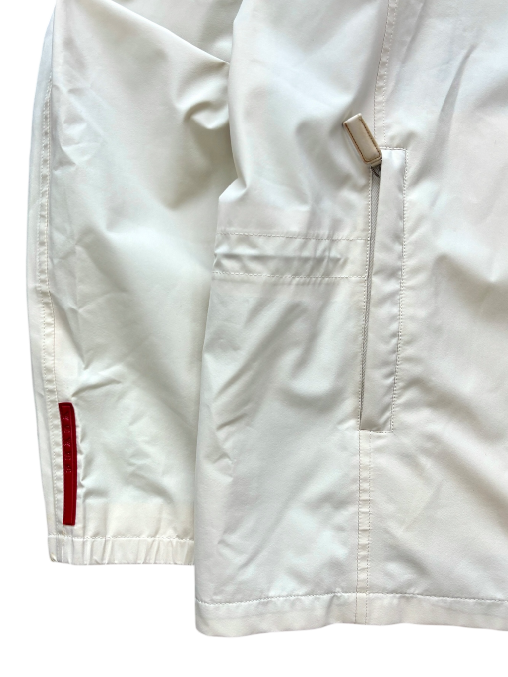 PRADA LINEA ROSSA CHAMPAGNE GORE-TEX HARRINGTON JACKET