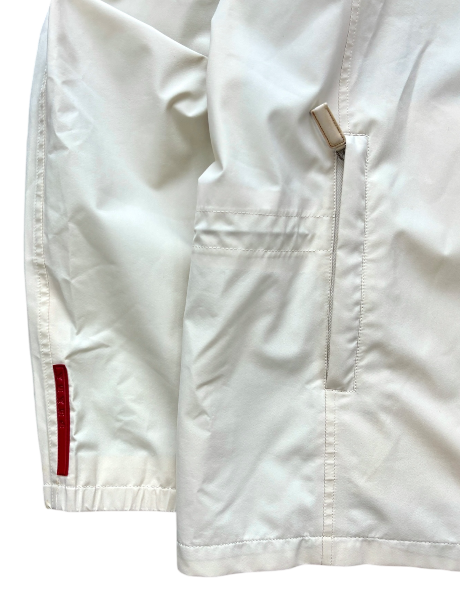 PRADA LINEA ROSSA CHAMPAGNE GORE-TEX HARRINGTON JACKET