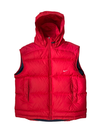 90s Nike Puffer hooded vest - M