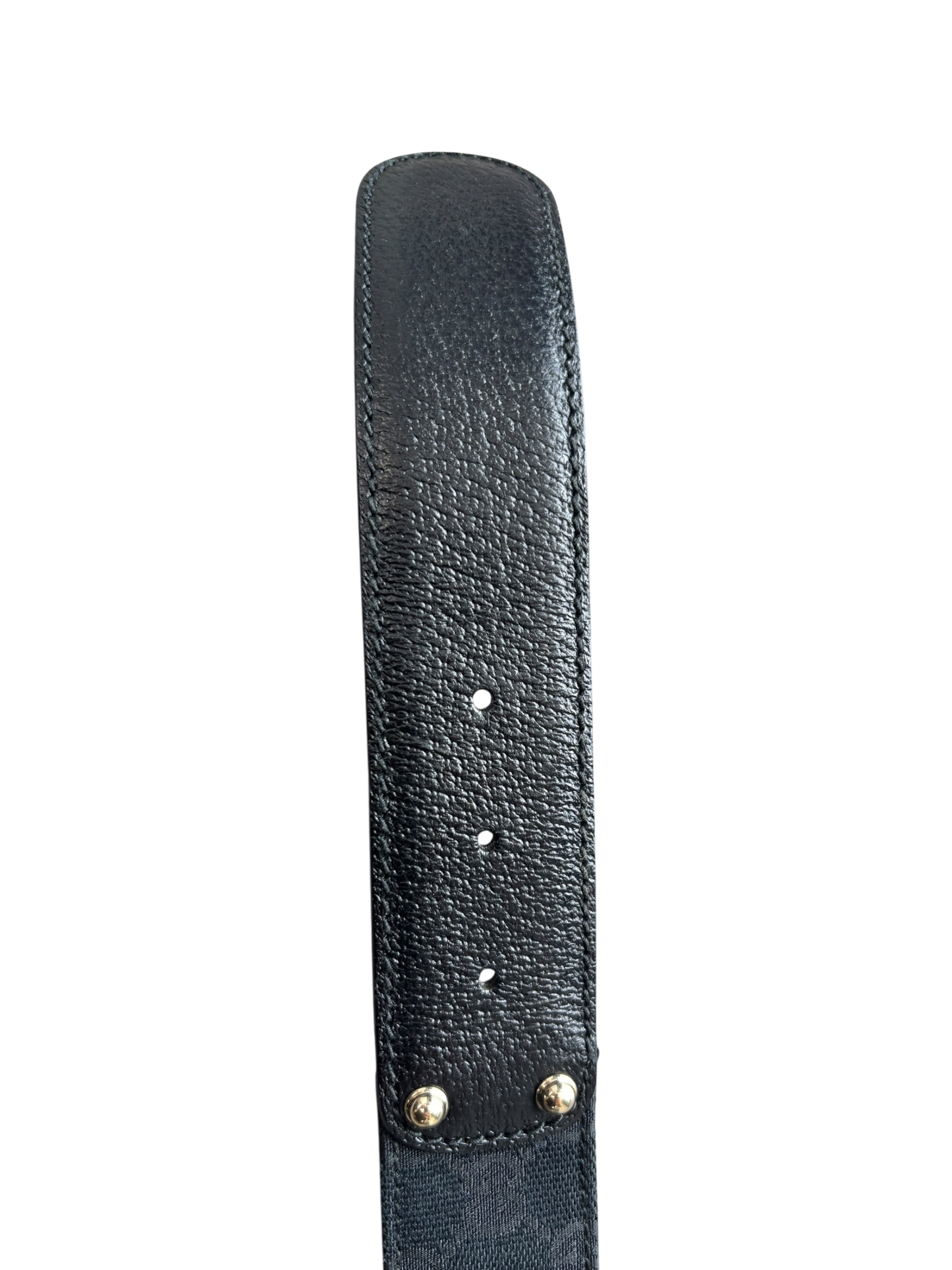 GUCCI MONOGRAM EBONY BAMBOO BELT