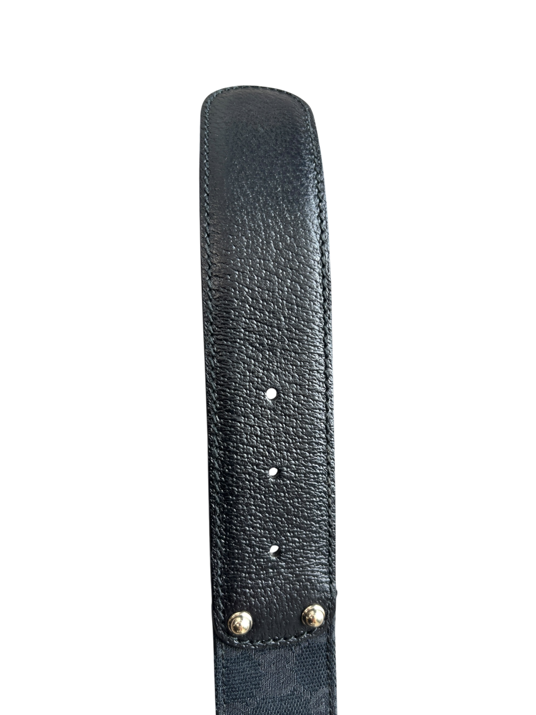 GUCCI MONOGRAM EBONY BAMBOO BELT