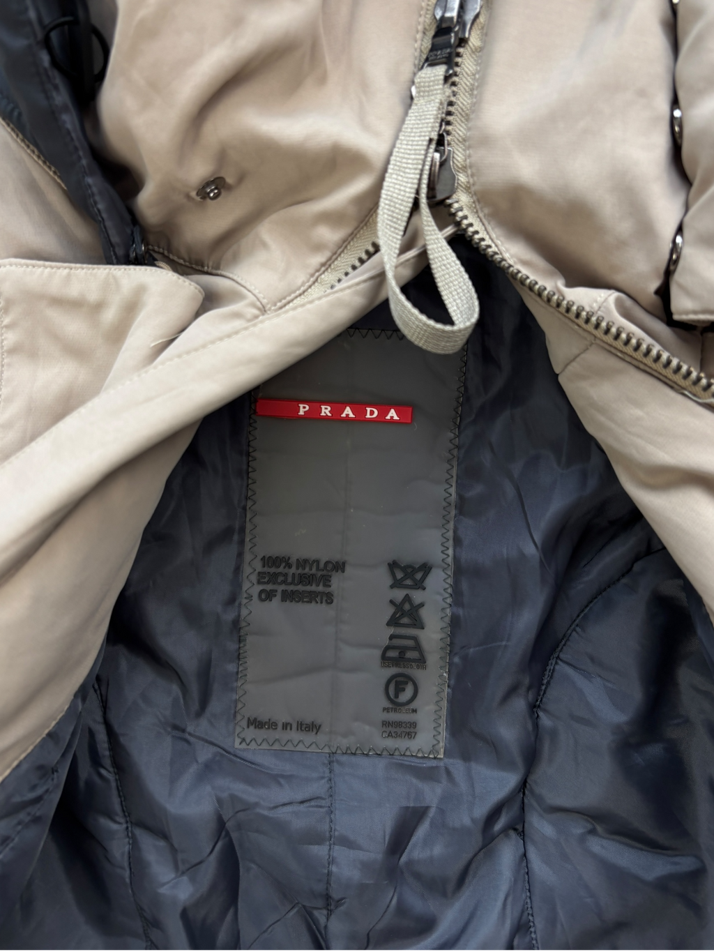 00s PRADA SPORT GORE-TEX PADDED DOUBLE ZIPPER JACKET