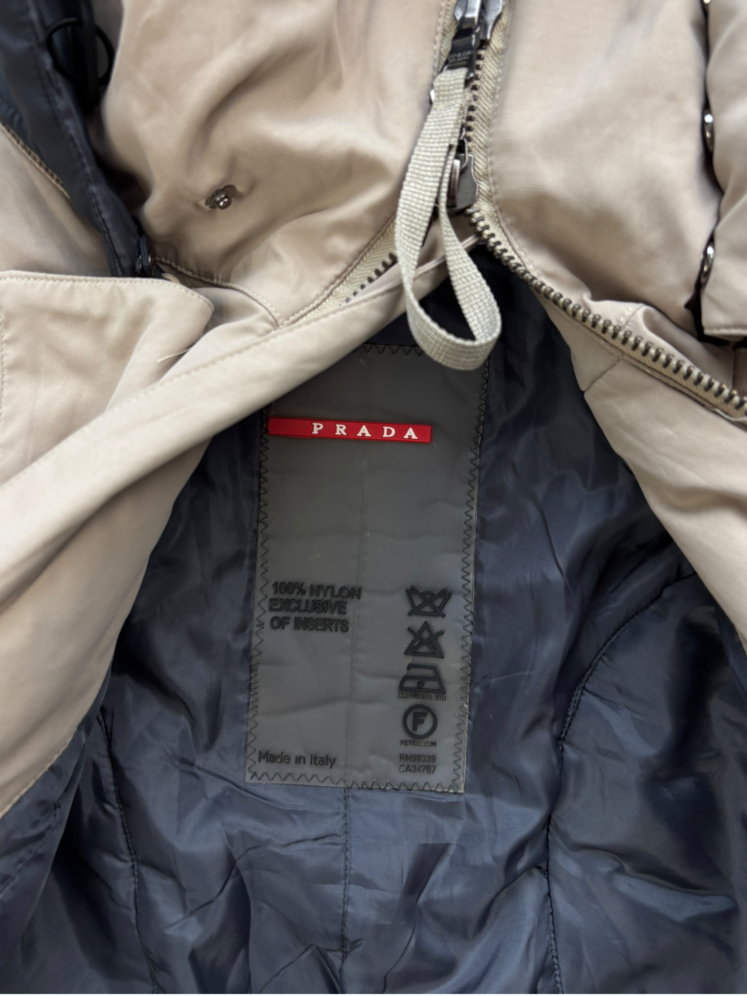 00s PRADA SPORT GORE-TEX PADDED DOUBLE ZIPPER JACKET