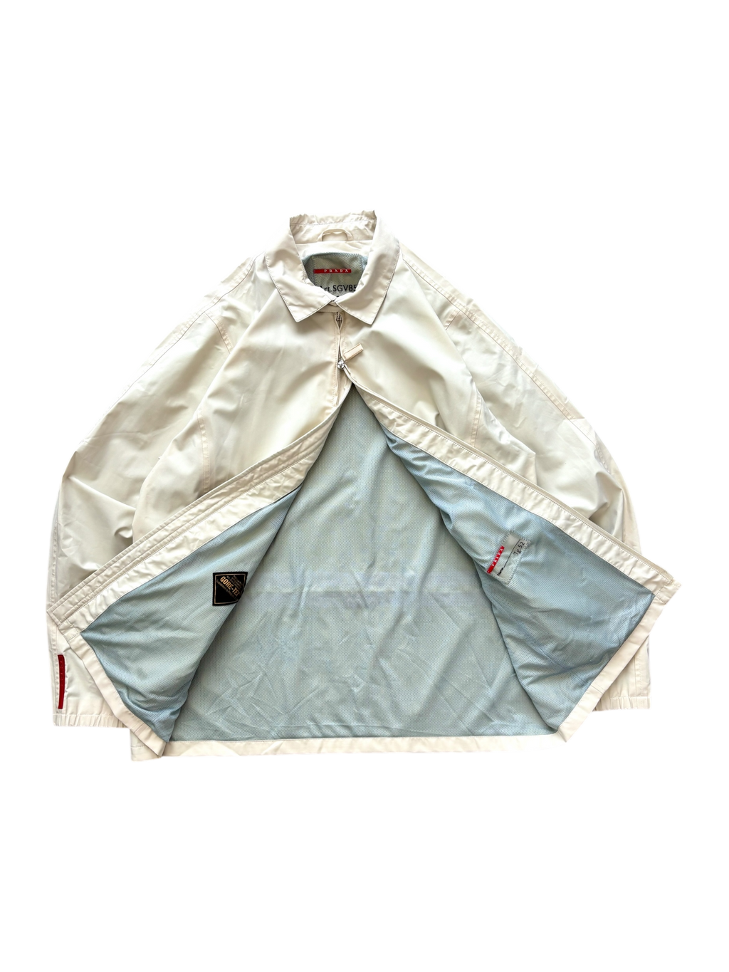PRADA LINEA ROSSA CHAMPAGNE GORE-TEX HARRINGTON JACKET