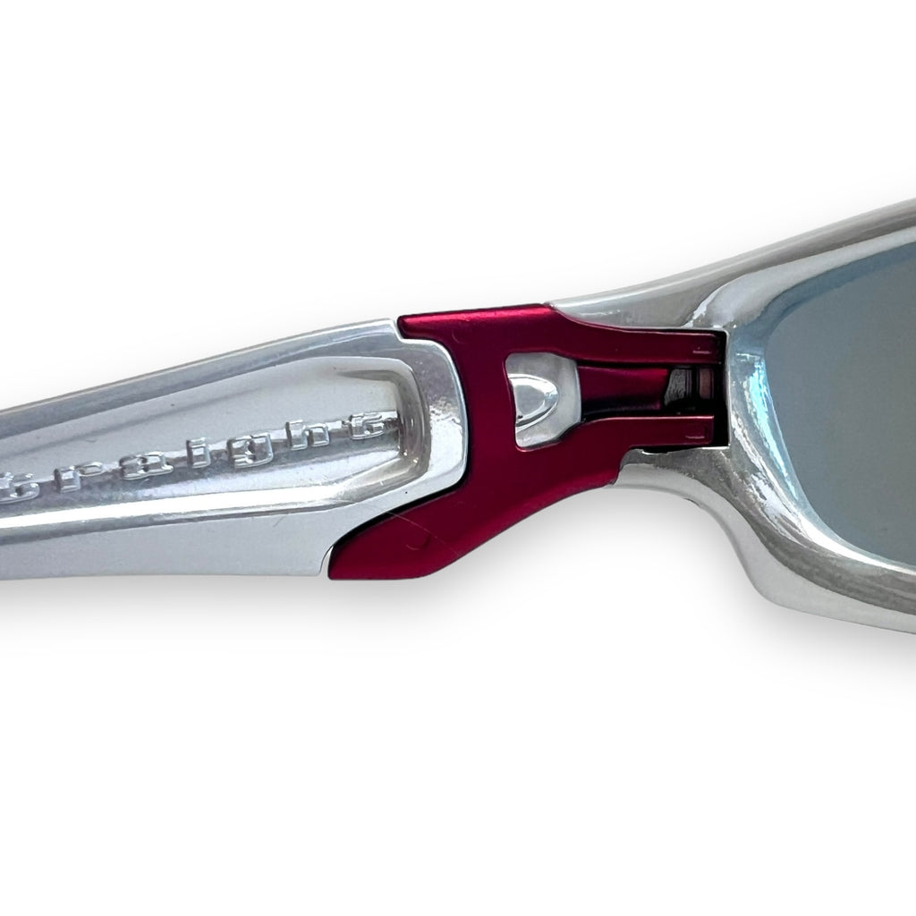 Oakley Straight jacket white chrome red iridium sunglasses