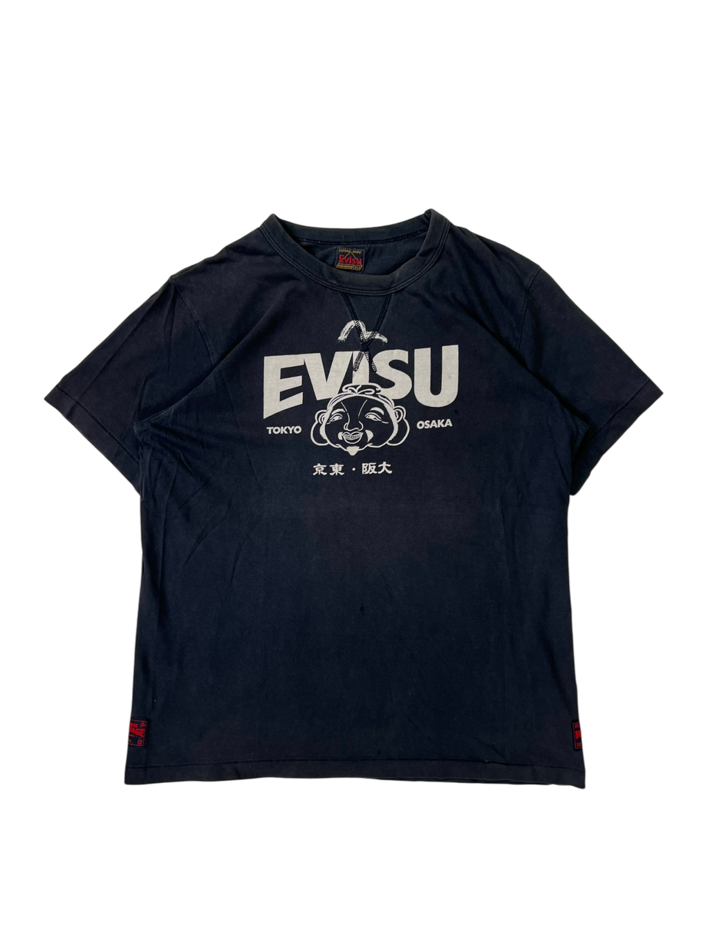 Evisu heritage single stitch logo tee - M