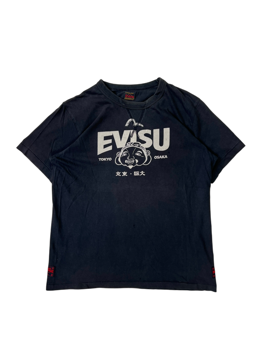 Evisu heritage single stitch logo tee - M