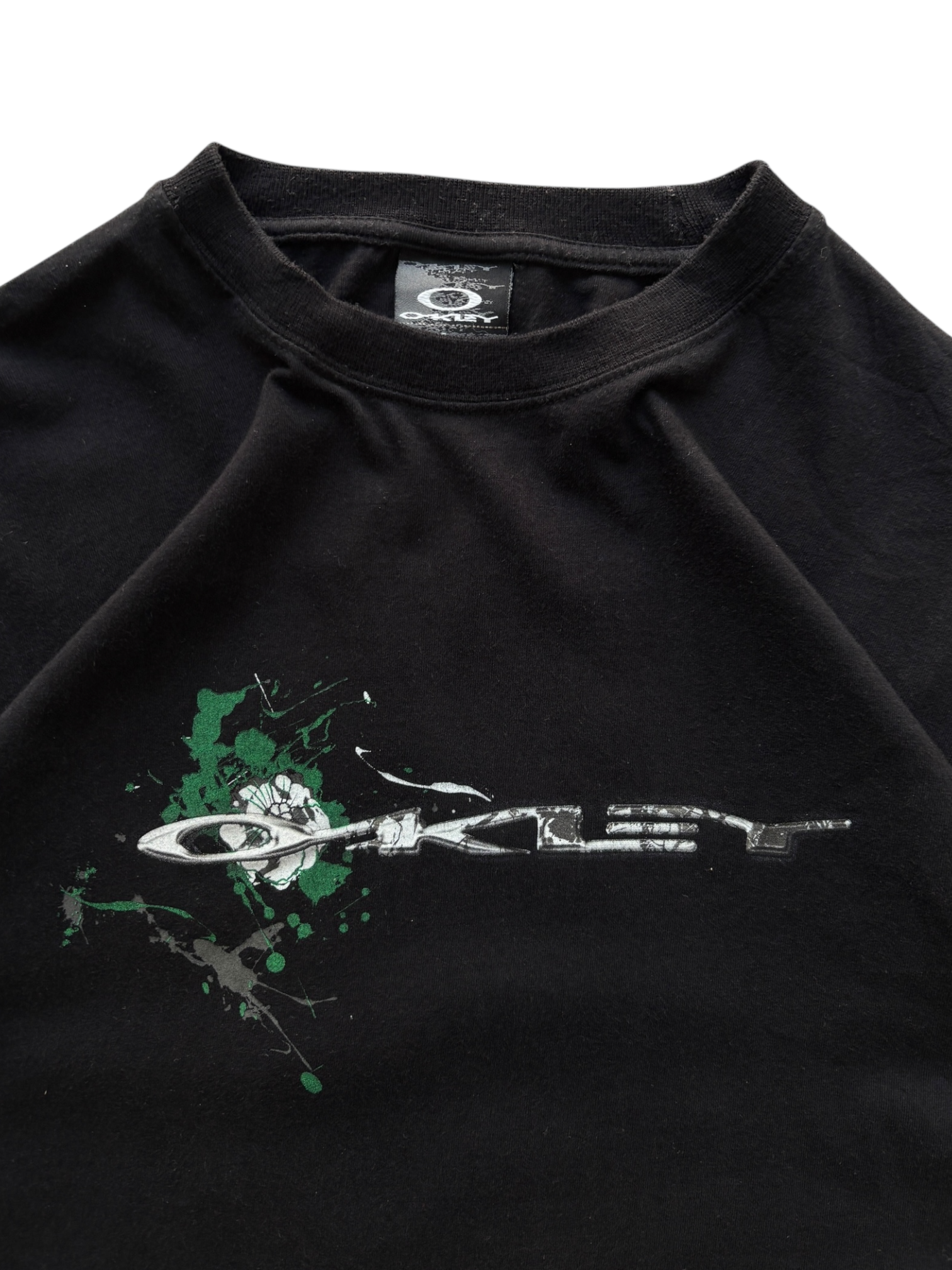 90'S OAKLEY SOFTWARE ICON GREEN FLOWER TEE