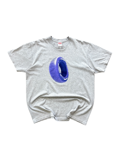 SUPREME TIRE HEATHER GREY TEE