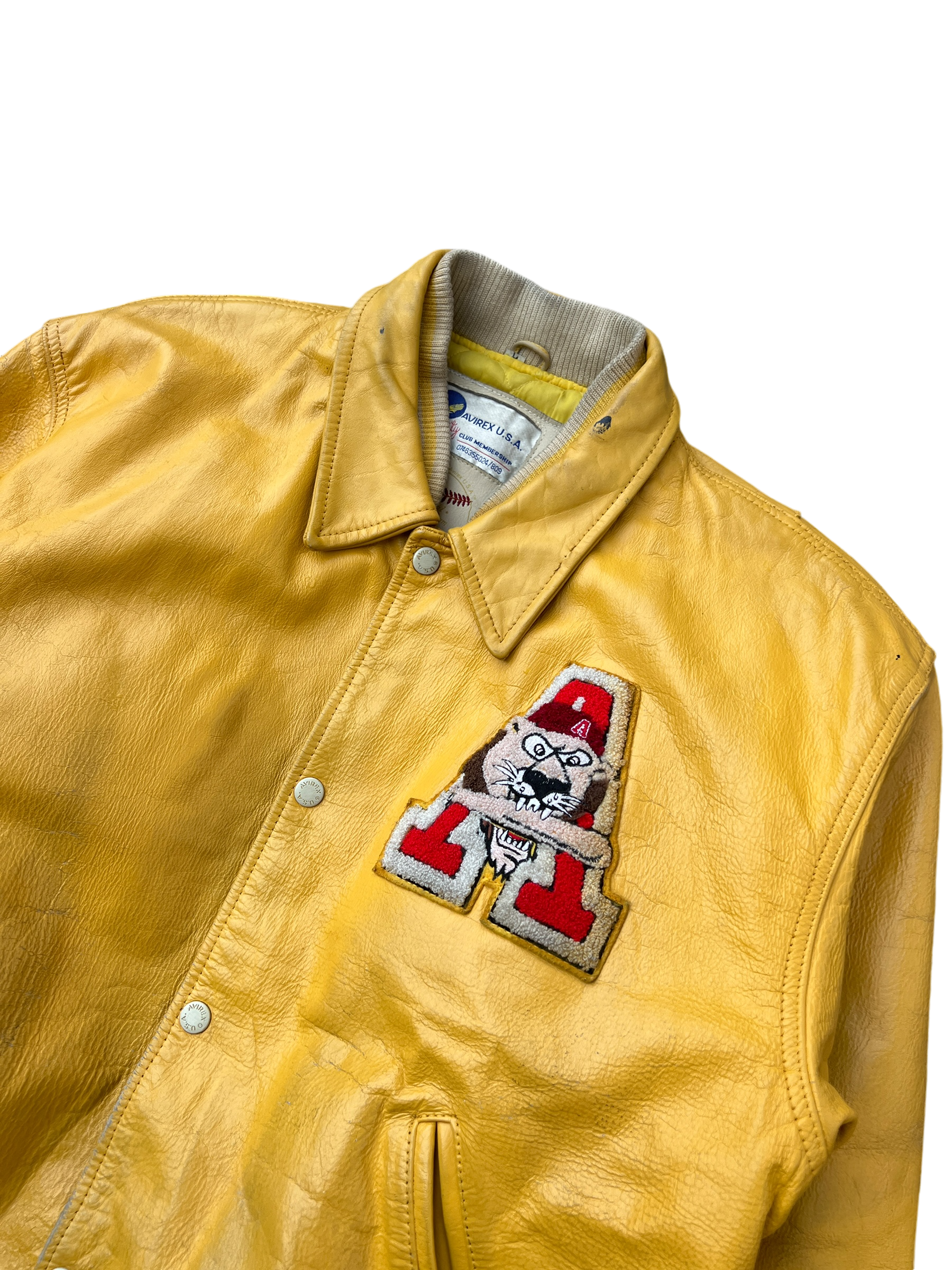 90s Rare Avirex Baseball National Champs jacket - L