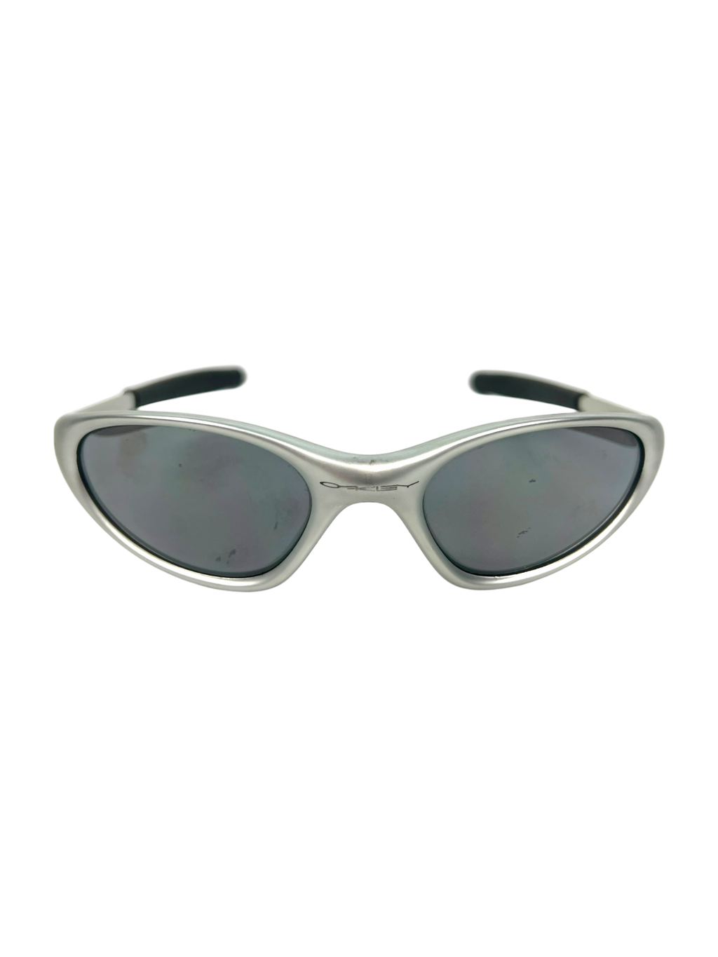 Oakley Minute Silver Frame Black Iridium Lens Sunglasses