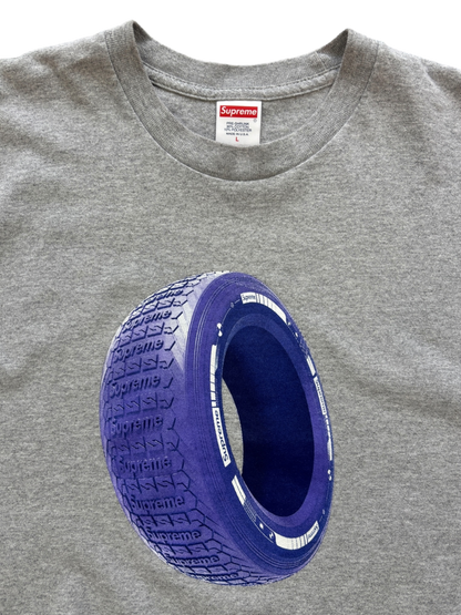 SUPREME TIRE HEATHER GREY TEE