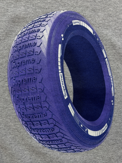 SUPREME TIRE HEATHER GREY TEE