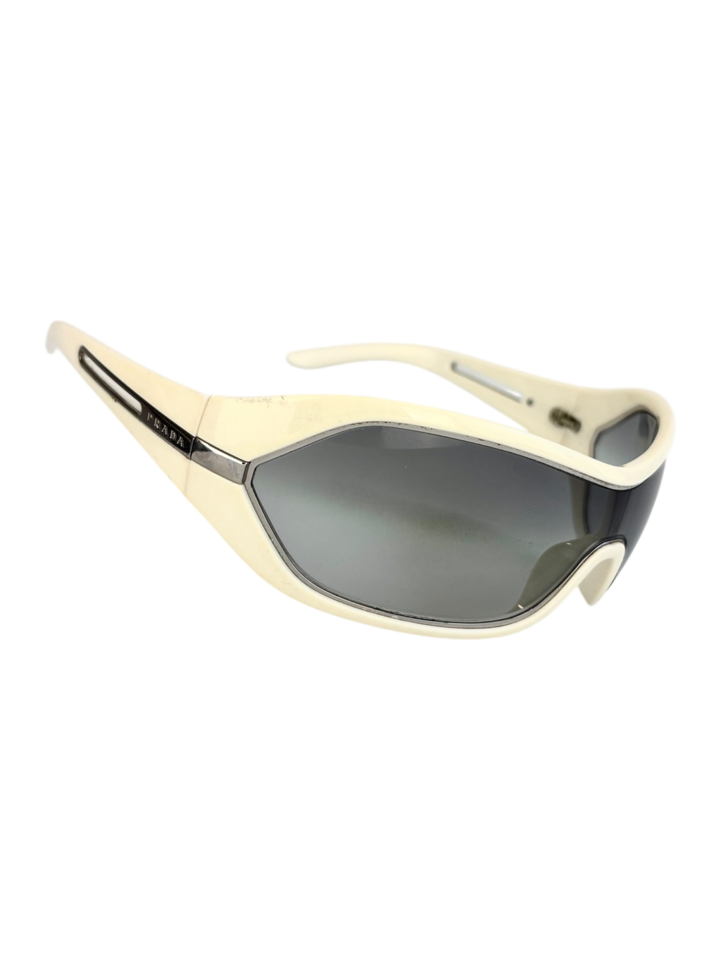 00'S PRADA MASK IVORY SUNGLASSES