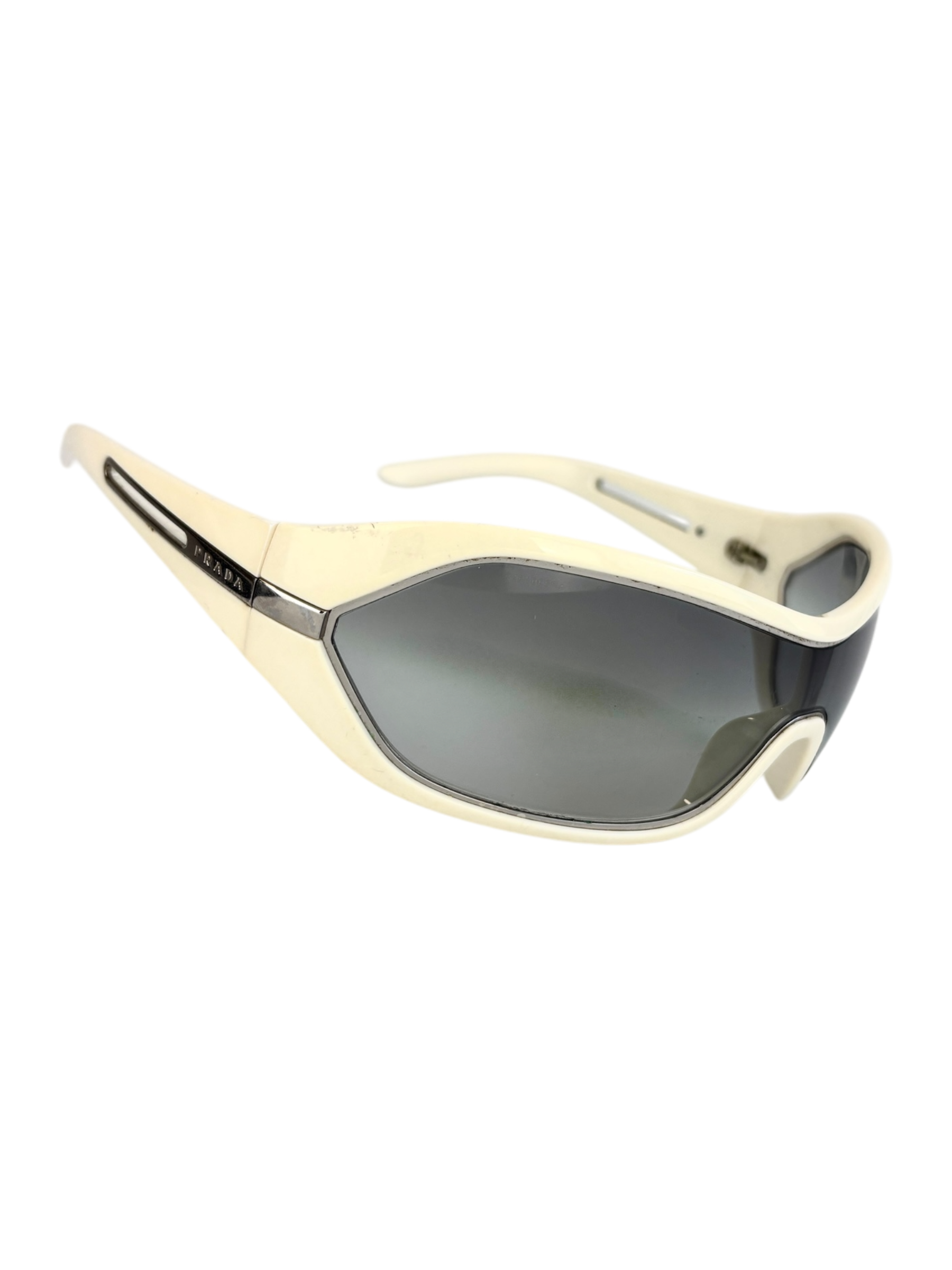 00'S PRADA MASK IVORY SUNGLASSES