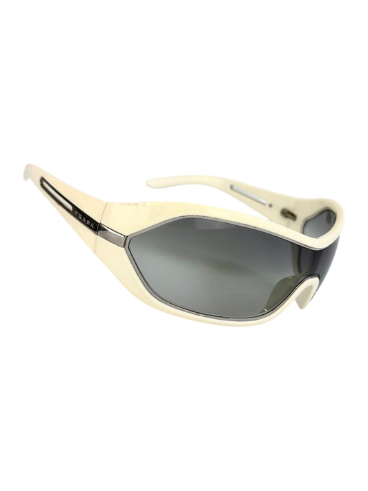 00'S PRADA MASK IVORY SUNGLASSES