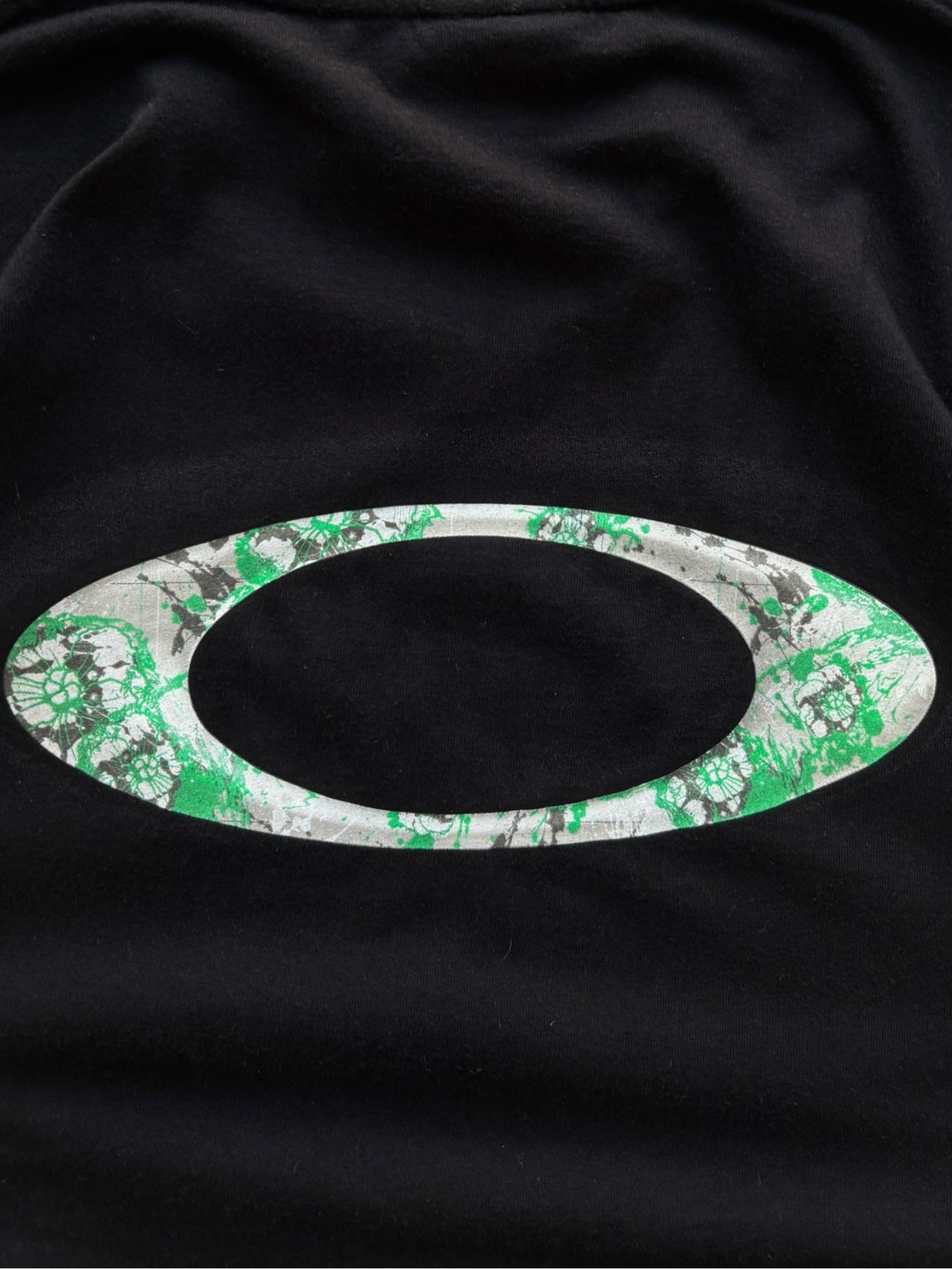 90'S OAKLEY SOFTWARE ICON GREEN FLOWER TEE
