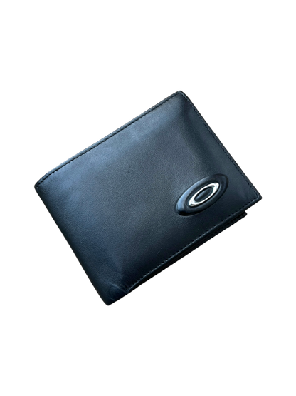 90's Oakley metal icon leather wallet / card holder