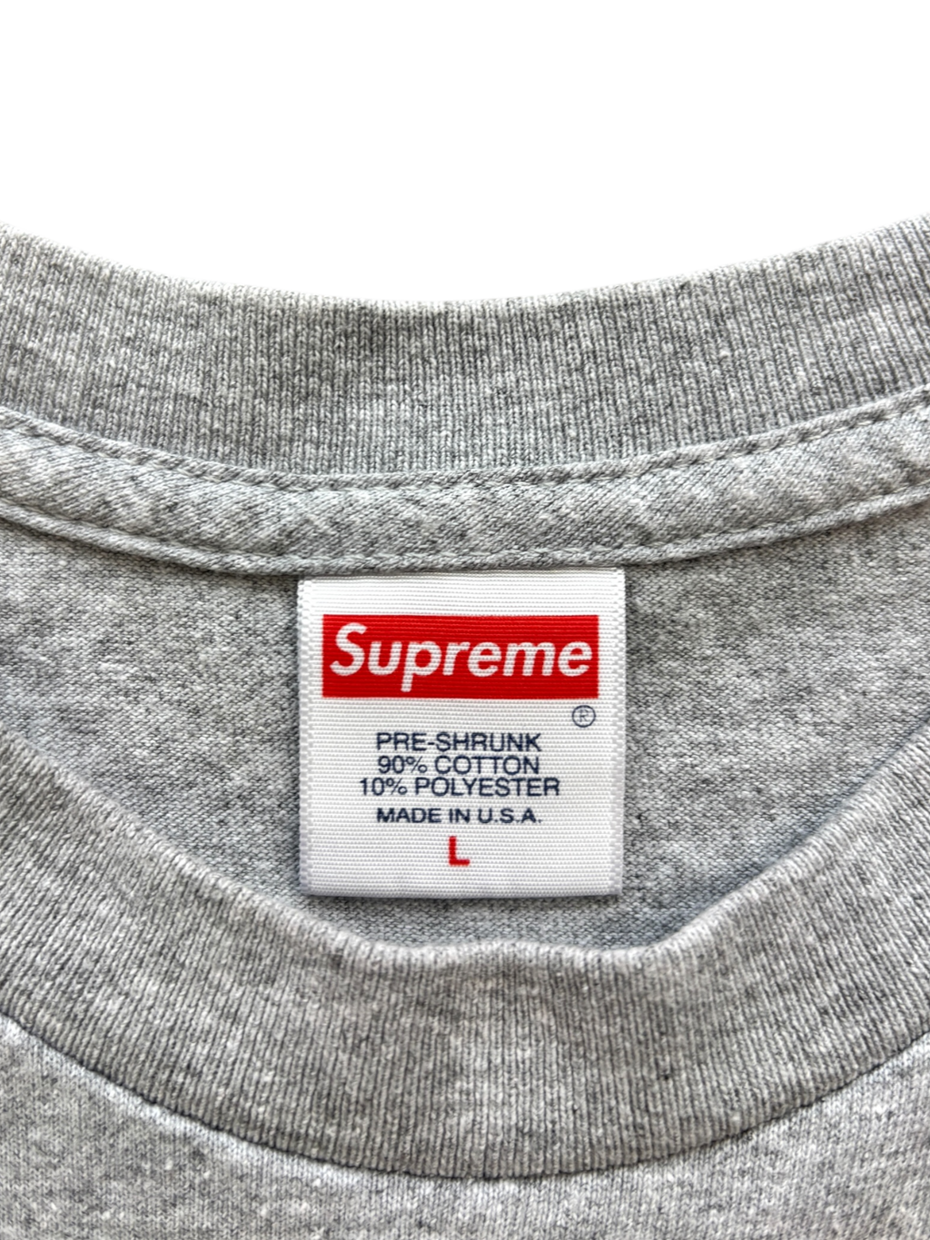 SUPREME TIRE HEATHER GREY TEE