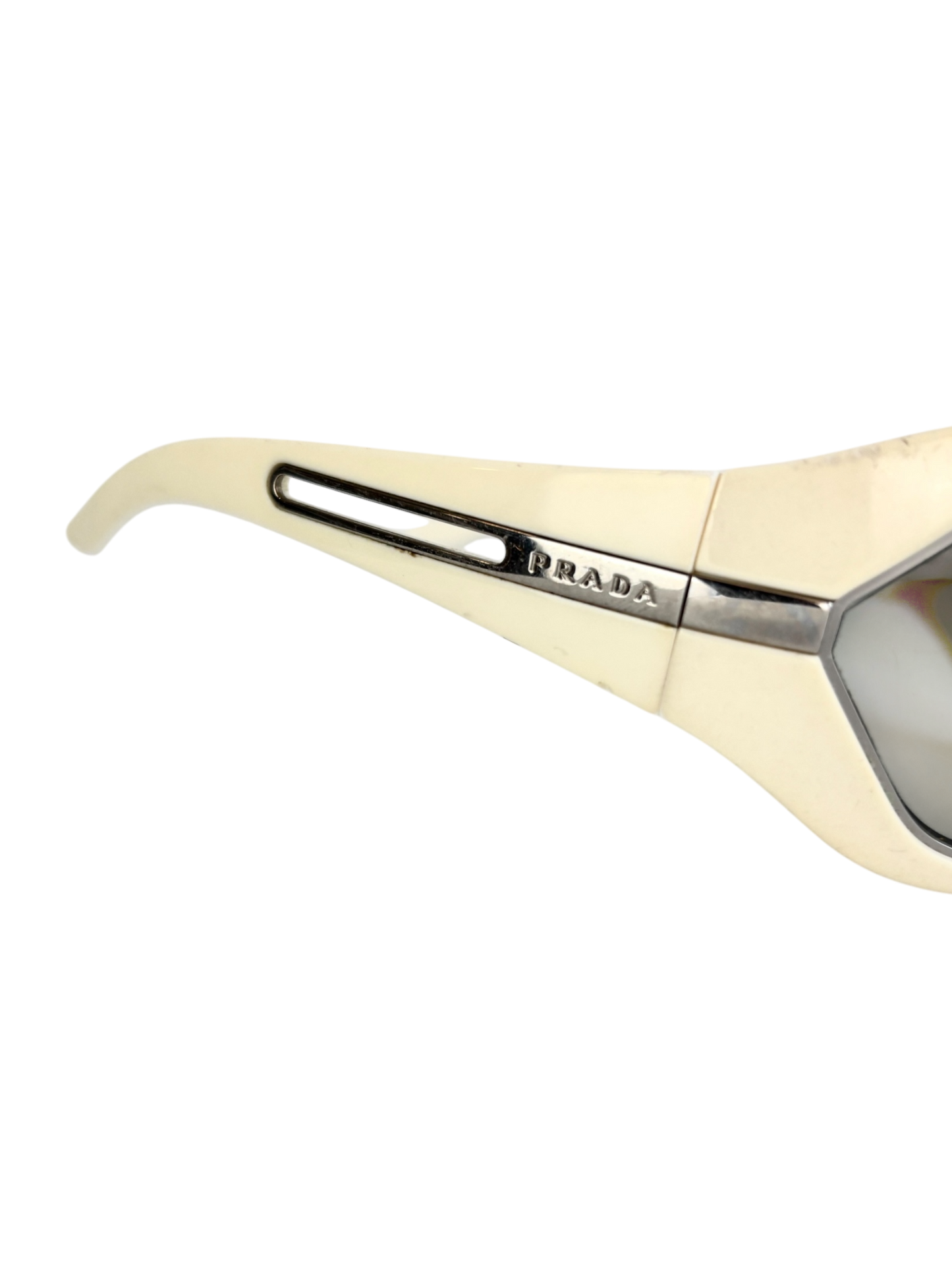 00'S PRADA MASK IVORY SUNGLASSES