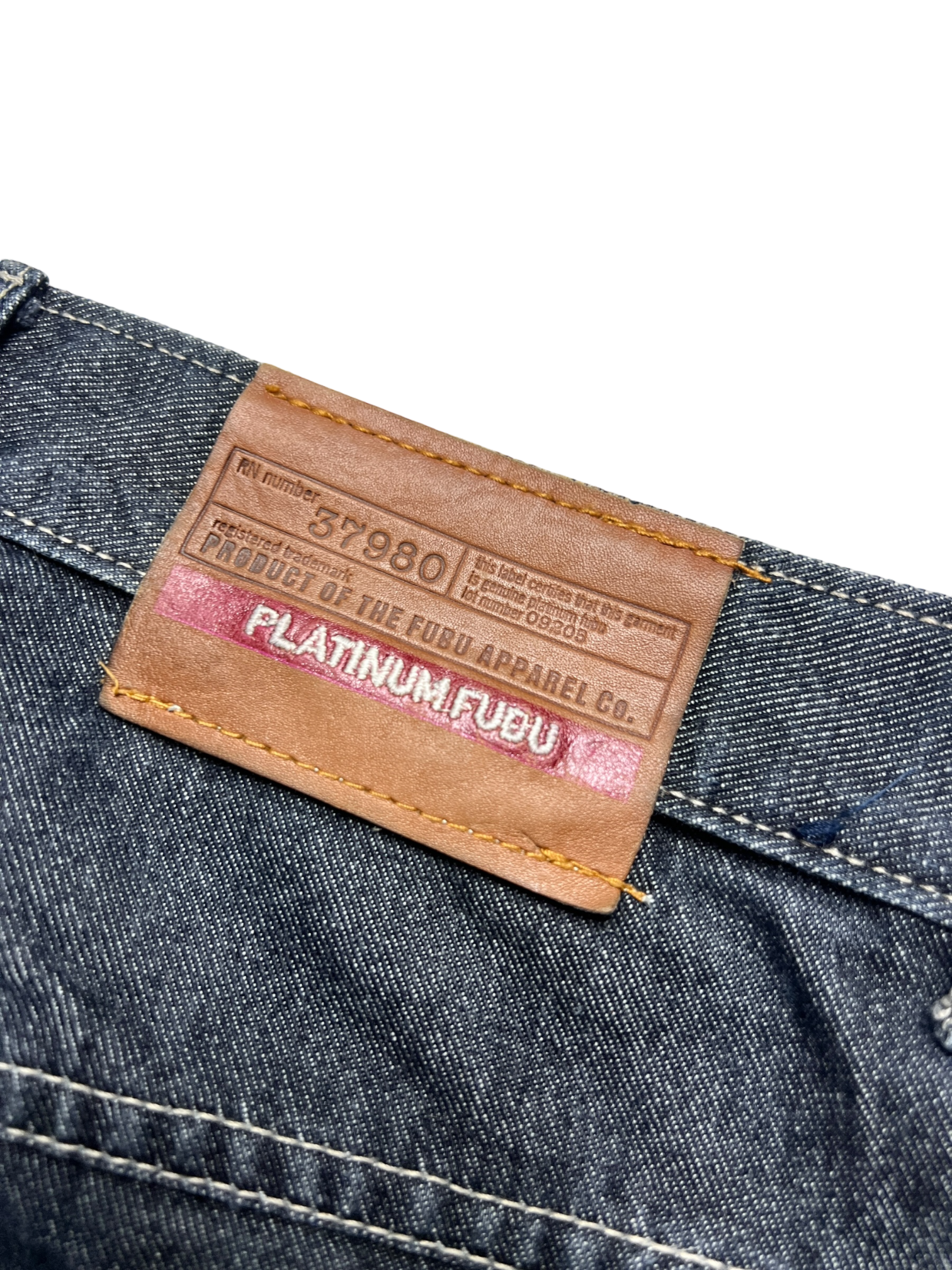 90's FUBU silver tag embroidered jeans - L