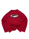 00''s Oakley red icon spell out long sleeve tee - M