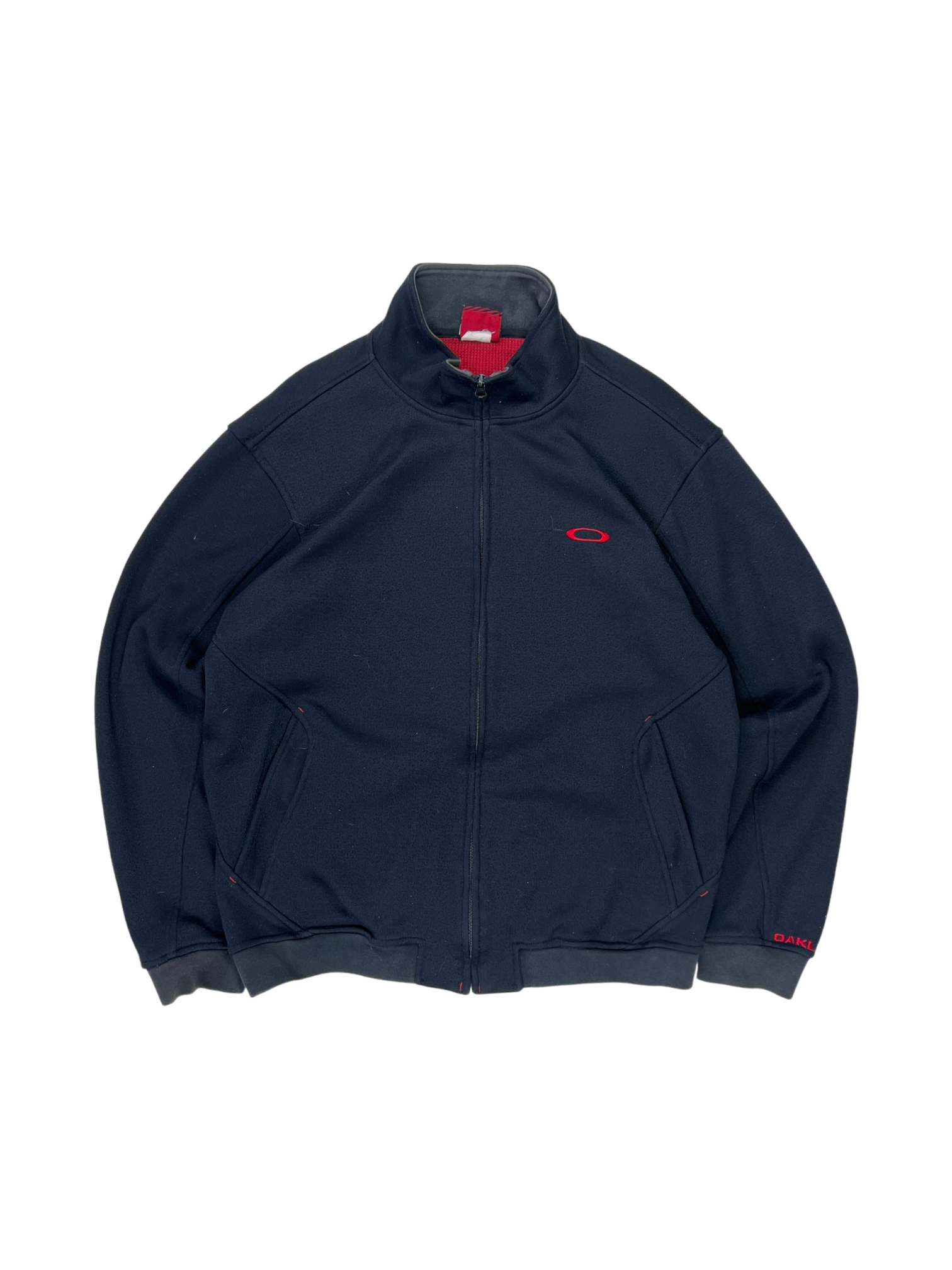 Early 2000's Oakley Embroidered Icon Zip Up Sweater