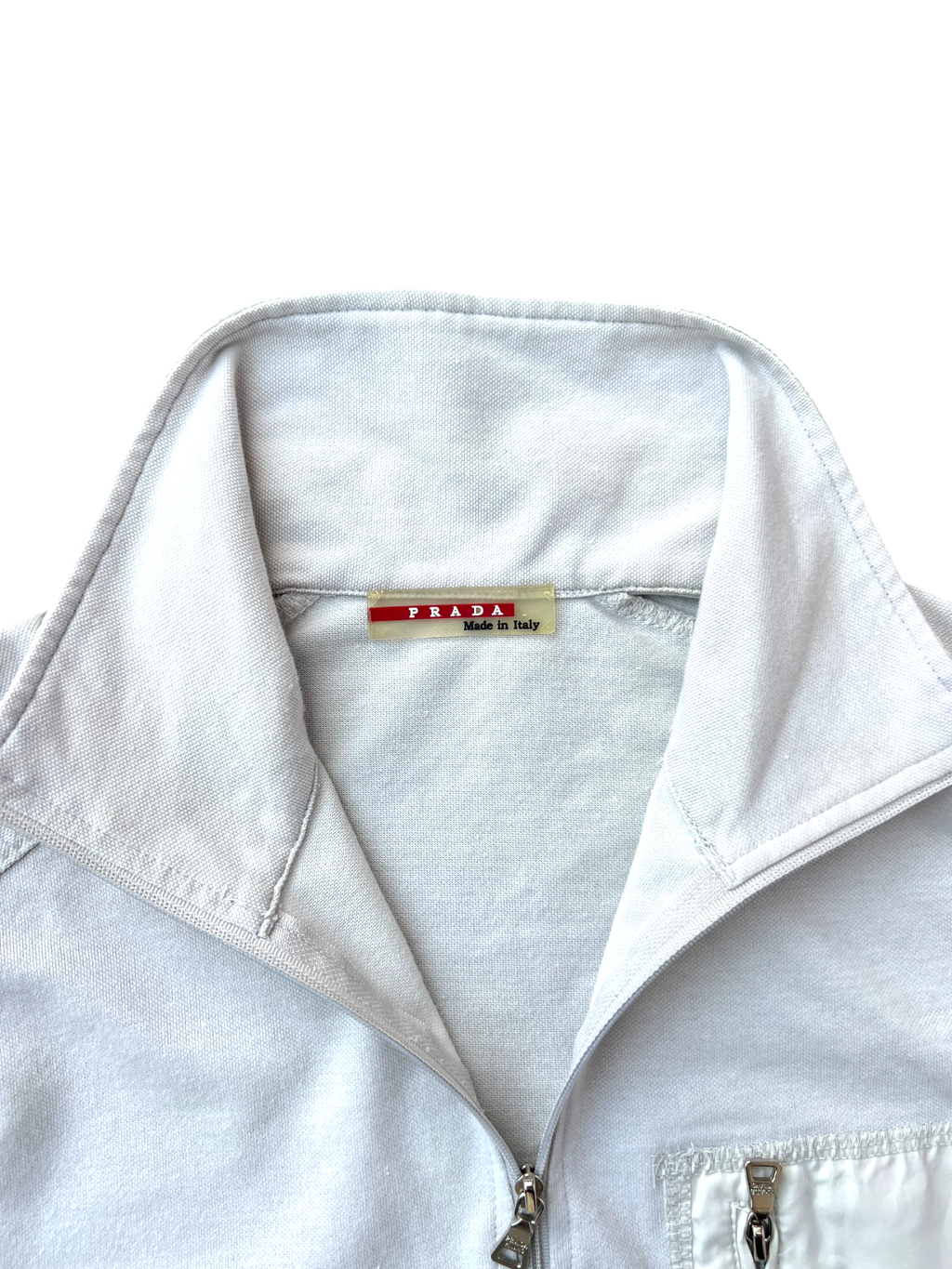 Prada Línea Rossa front pocket tee - L