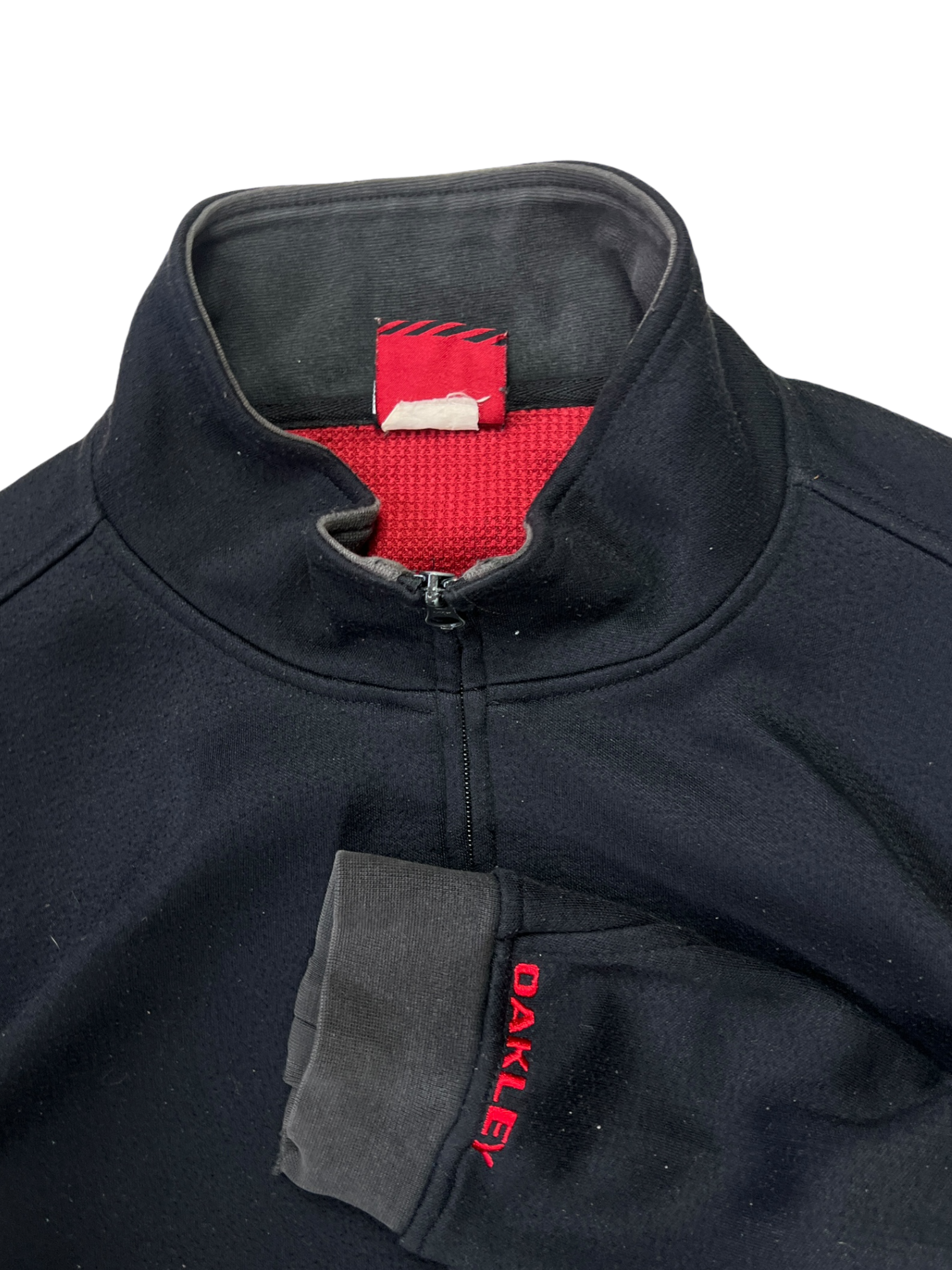 Early 2000's Oakley Embroidered Icon Zip Up Sweater