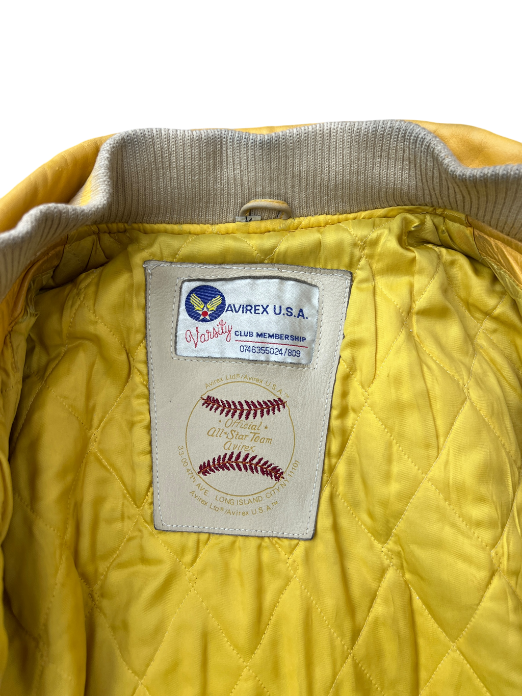 90s Rare Avirex Baseball National Champs jacket - L