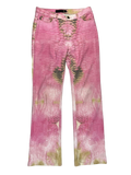 Just Cavalli pink crocodile print bootcut jeans - M