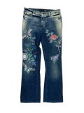 Just Cavalli floral embroidered bootcut jeans - S