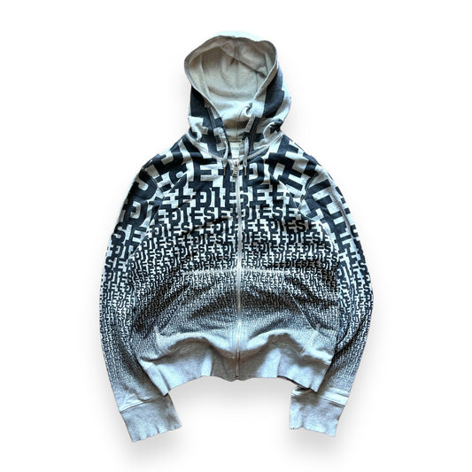 Sudadera Diesel all print spell out hoodie - M