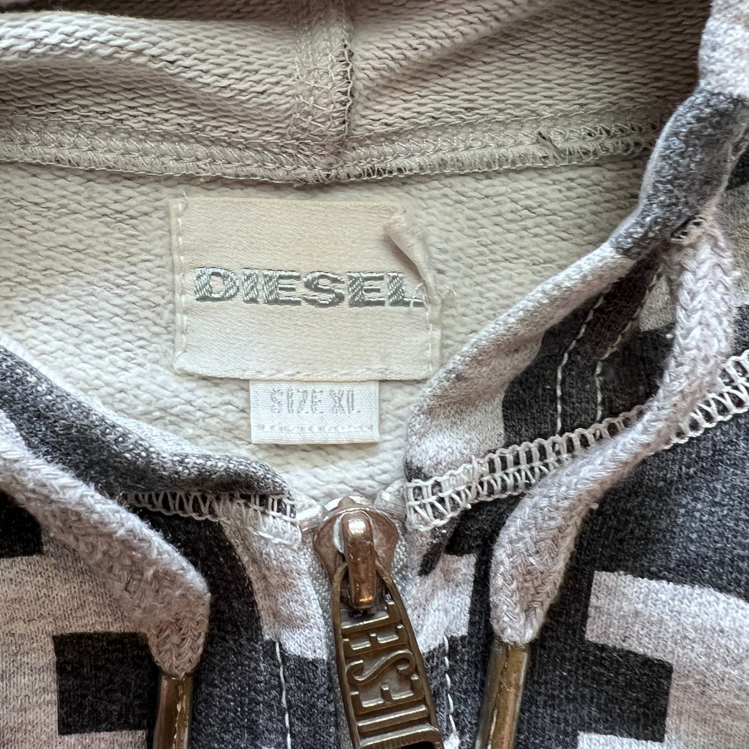 Sudadera Diesel all print spell out hoodie - M