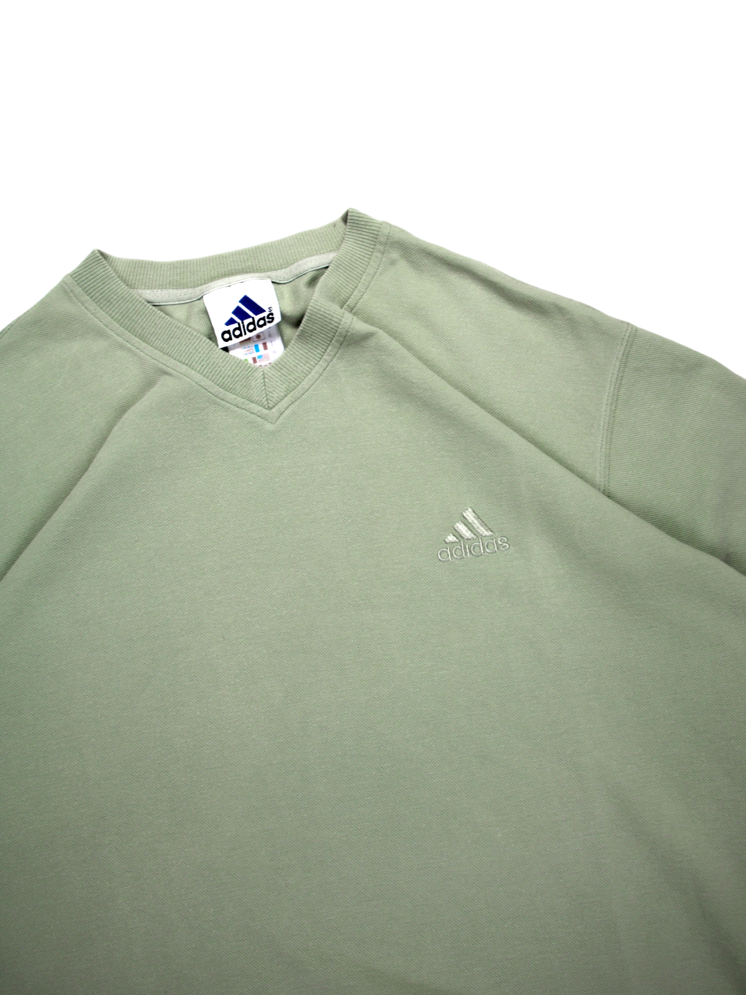 90's Adidas embroidered logo tee - XL