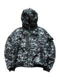 Vintage Goggle Hood Camo Bomber Jacket