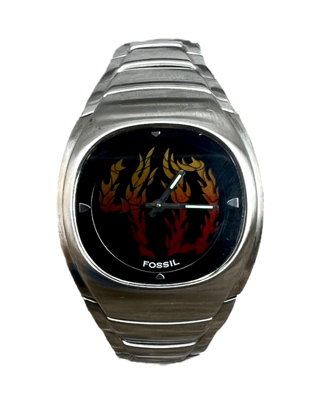 2000s Fossil Big Tic Flame Number Watch With Box