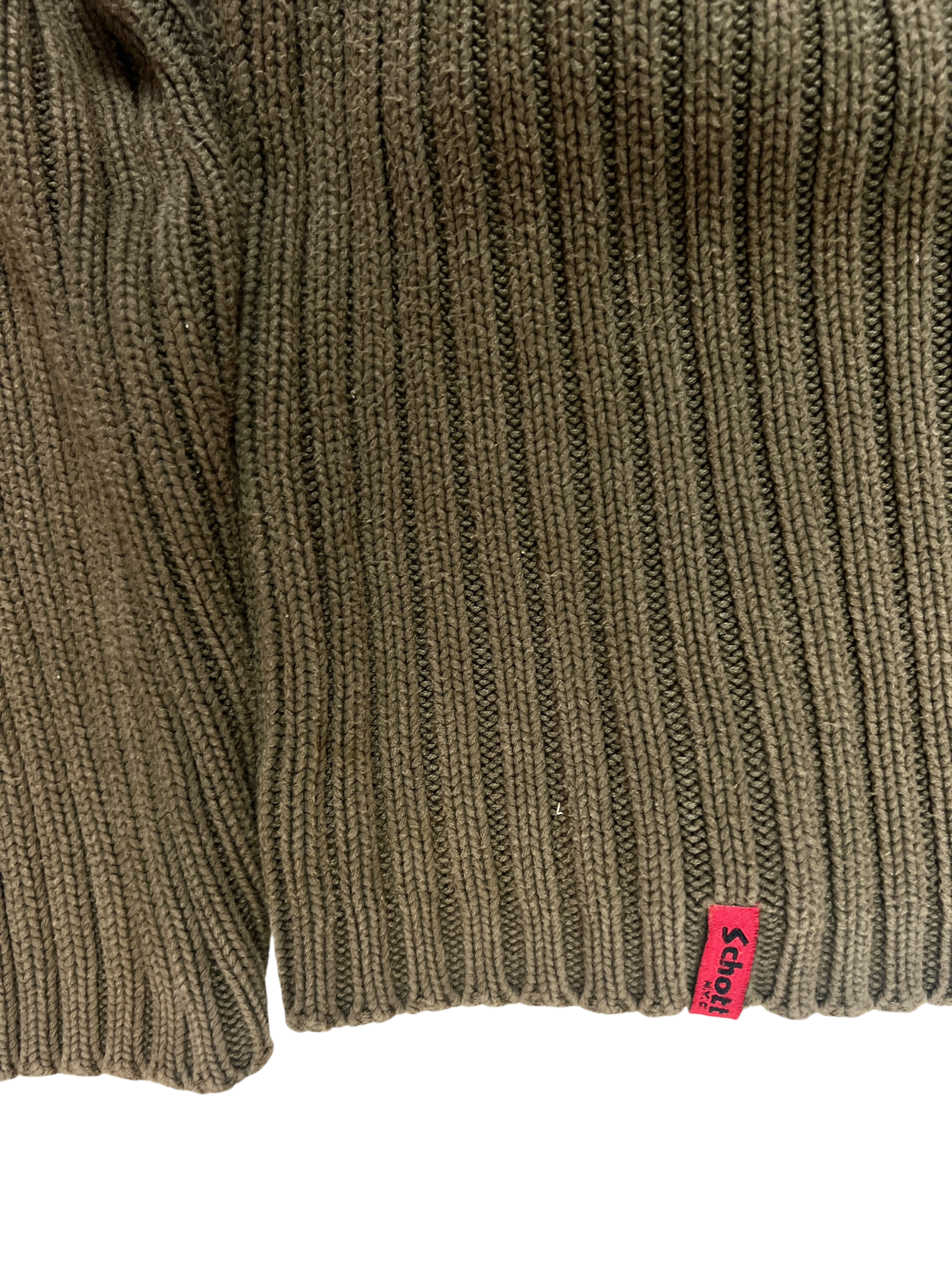 2000's Schott NYC Dual Zip Knitted Balaclava Hoodie - XL